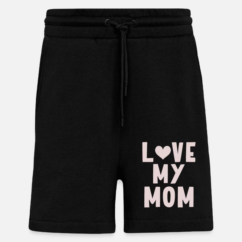 J’aime ma mère - Short bio décontracté fabriqué en UE - SOLID BLACK