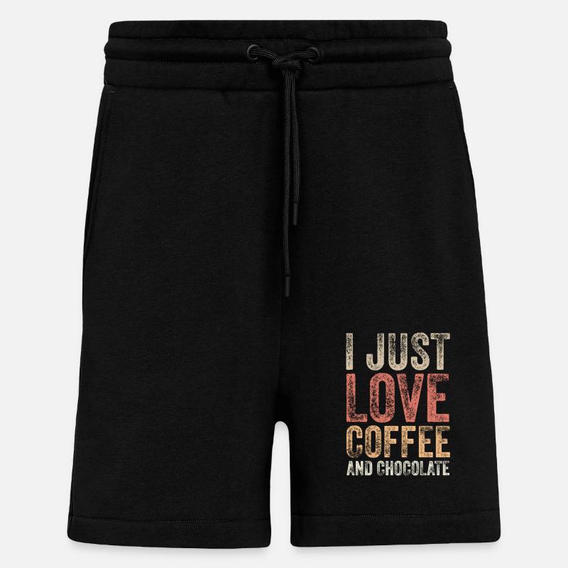 Chocolat et café - Short bio décontracté fabriqué en UE - SOLID BLACK