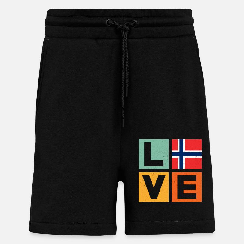 Norwegen Liebe - Shorts - made by SPREAD - SOLID BLACK