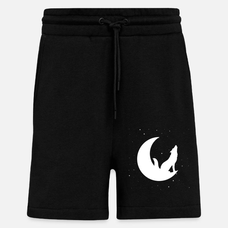 Wolf Moon - Shorts - made by SPREAD - SOLID BLACK