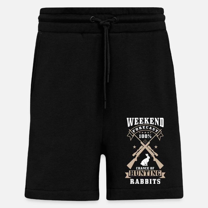 Rabbit Hunter Saying - Shorts - made by SPREAD - SOLID BLACK