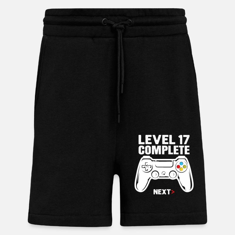 Niveau 17 Complet - Short bio décontracté fabriqué en UE - SOLID BLACK