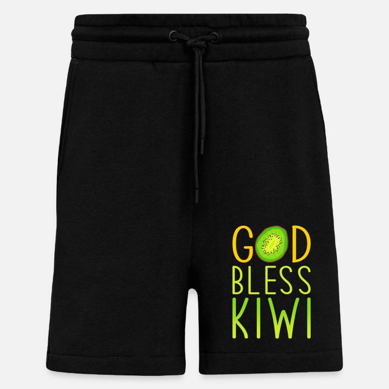 Kiwi Liebe Spruch - Shorts - made by SPREAD - SOLID BLACK