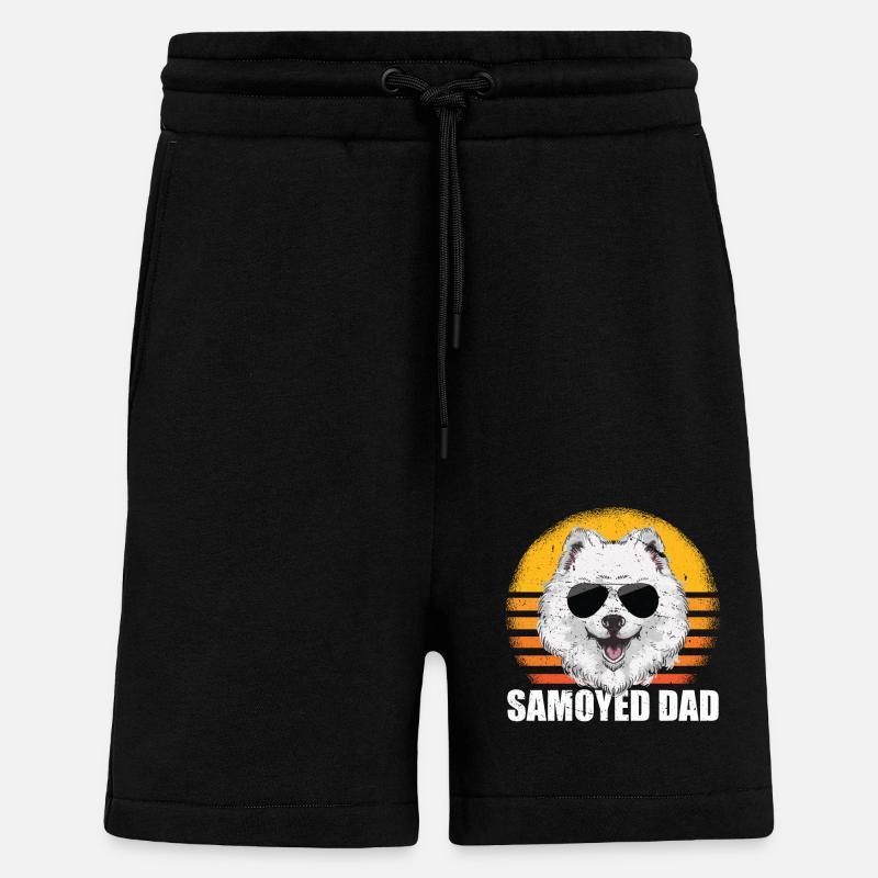 Samojede Dad | Herrchen Hundebesitzer Geschenk - Shorts - made by SPREAD - SOLID BLACK