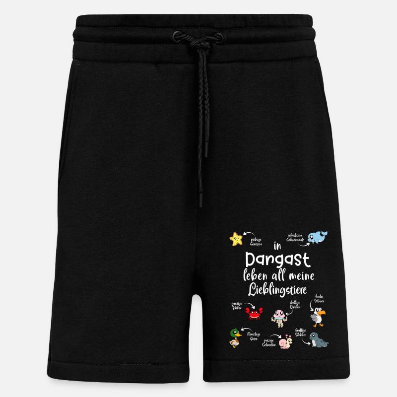 Meine Lieblingstiere in Dangast - Shorts - made by SPREAD - SOLID BLACK