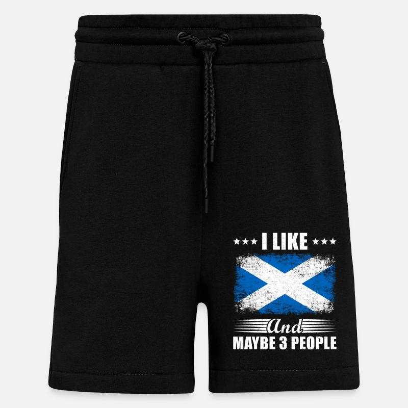 Écosse - Short bio décontracté fabriqué en UE - SOLID BLACK