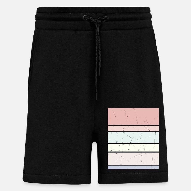 Background Pastel Rectangle - Shorts - made by SPREAD - SOLID BLACK