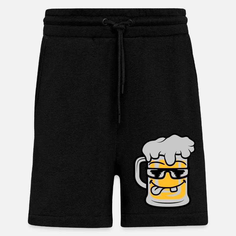 Cooles Gesicht Bier Maßkrug - Shorts - made by SPREAD - SOLID BLACK