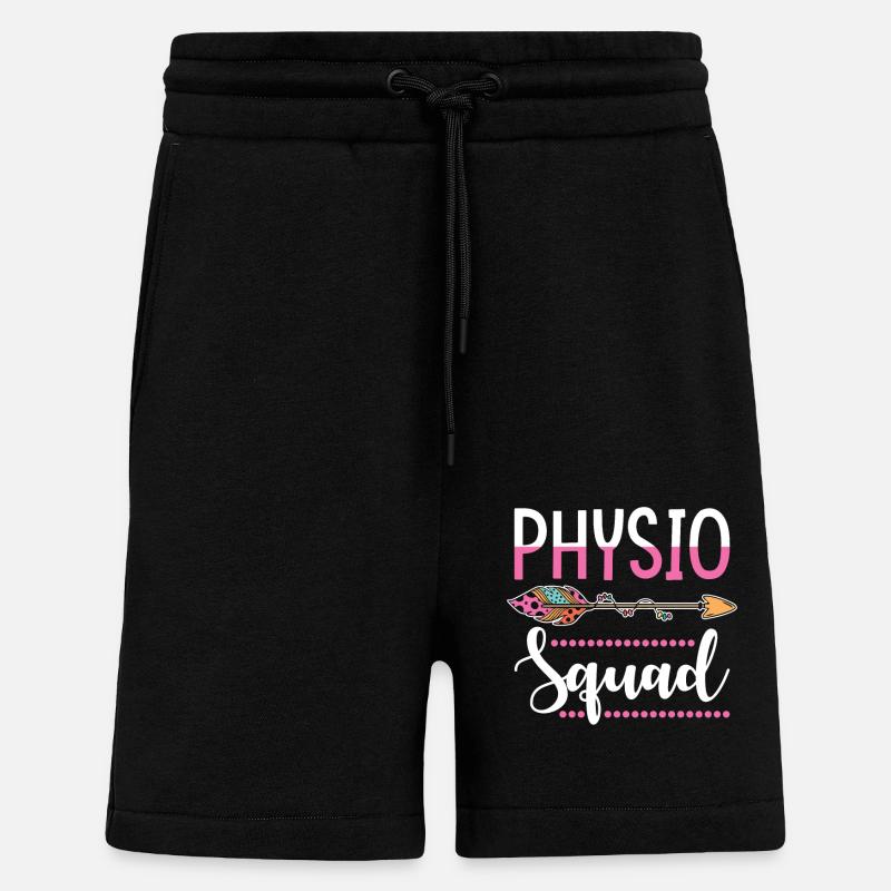 Physio physiotherapist group - Shorts - made by SPREAD - SOLID BLACK