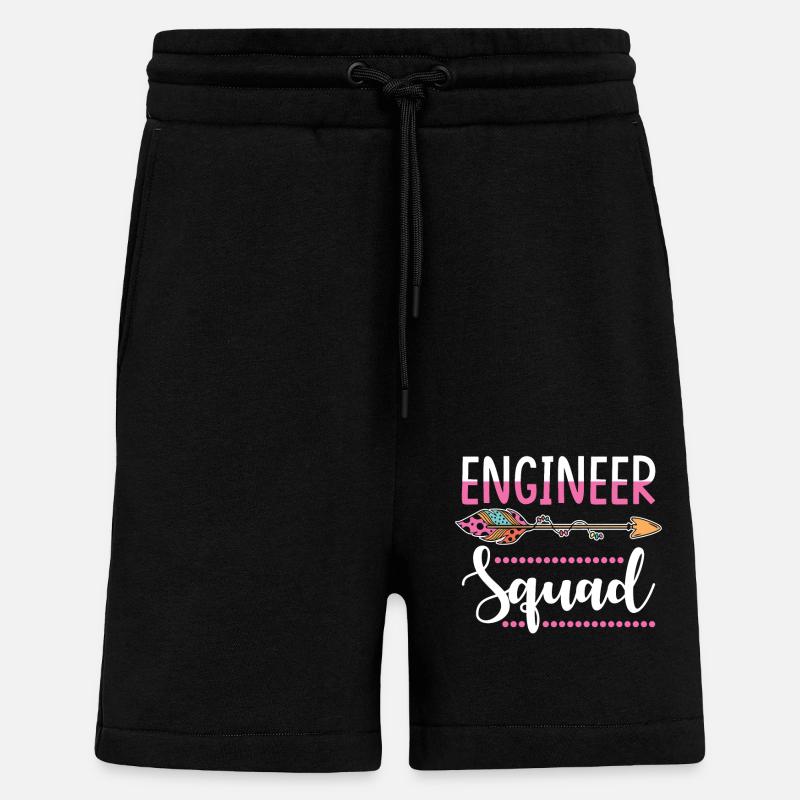 engineer group - Shorts - made by SPREAD - SOLID BLACK