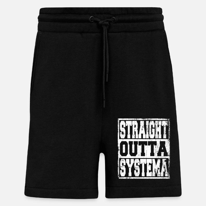 Systema Spruch lustig - Shorts - made by SPREAD - SOLID BLACK