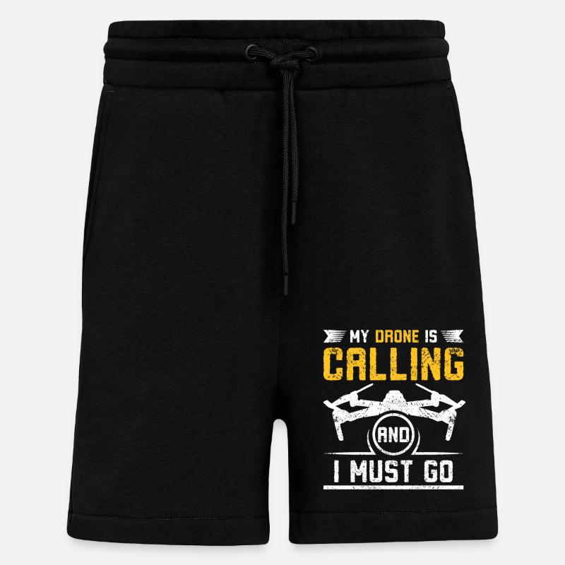 My Drone is calling - Shorts - made by SPREAD - SOLID BLACK