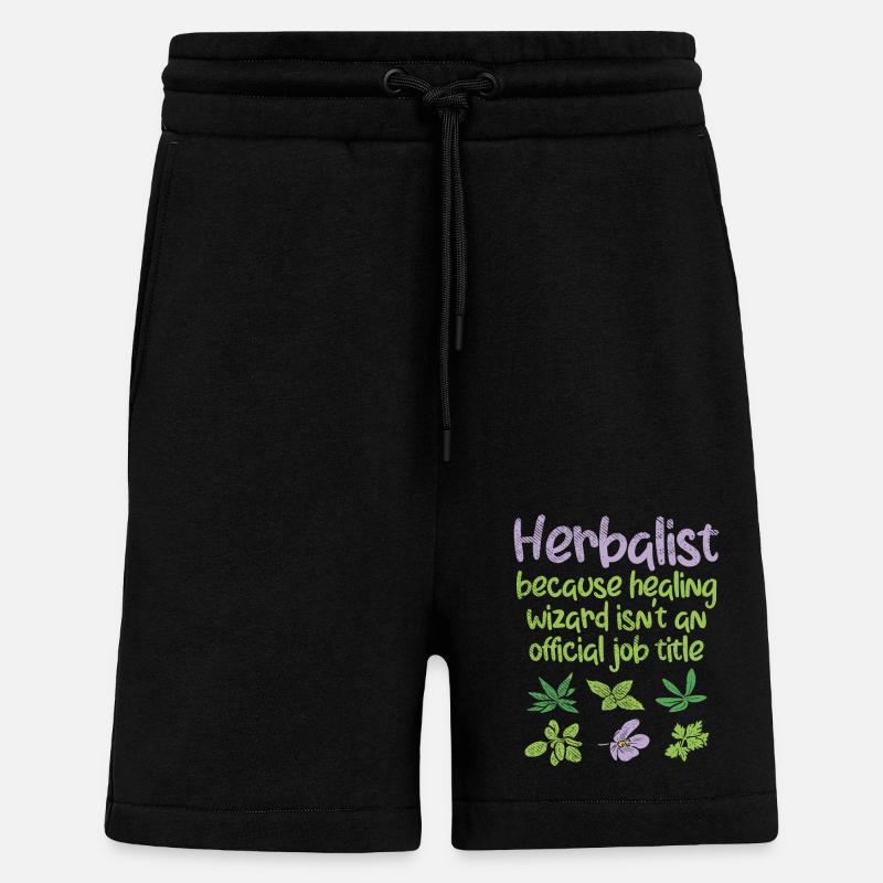 Erbe aromatiche - Pantaloncini ecologici casual Made in UE - SOLID BLACK