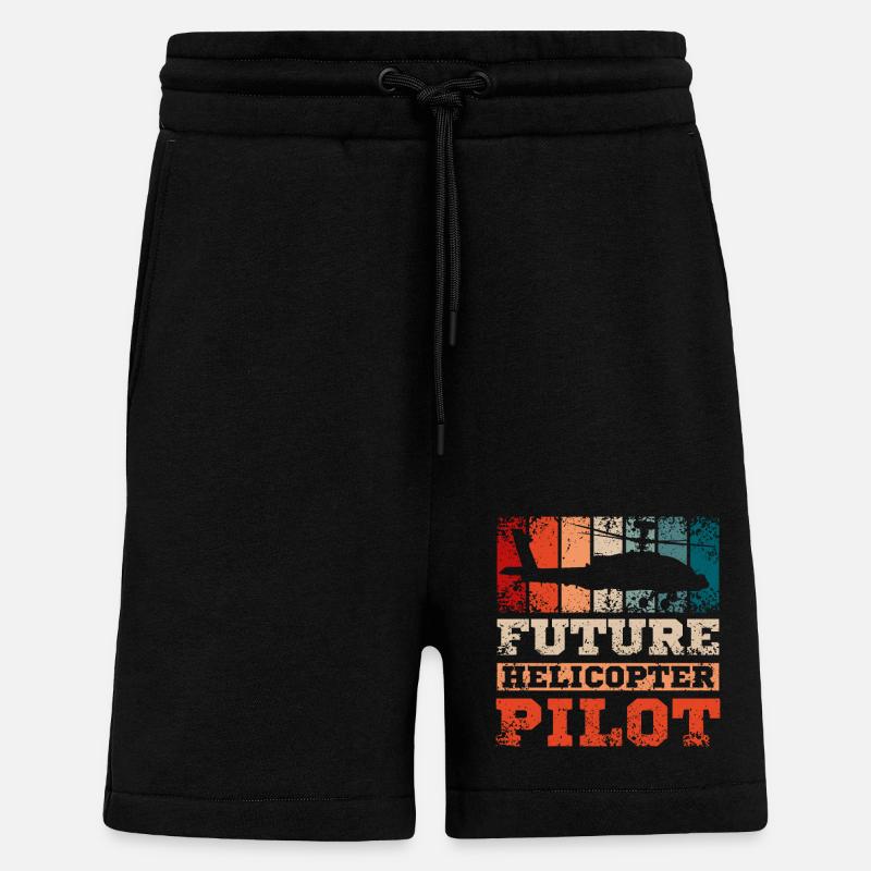 Future helicoper pilot - Shorts - made by SPREAD - SOLID BLACK