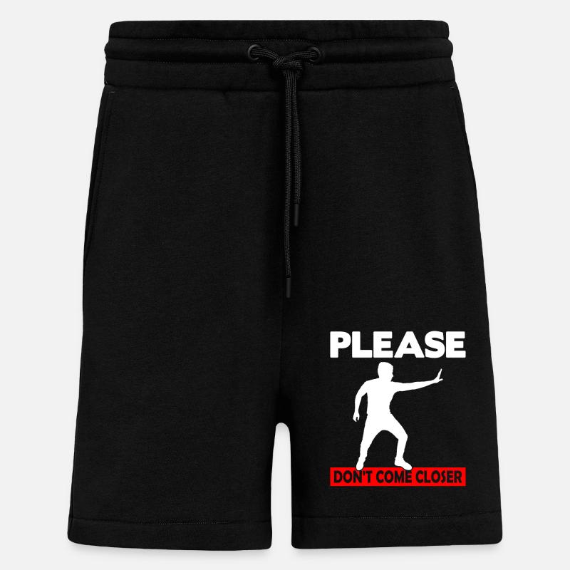 Please Don't come Closer - Shorts - made by SPREAD - SOLID BLACK