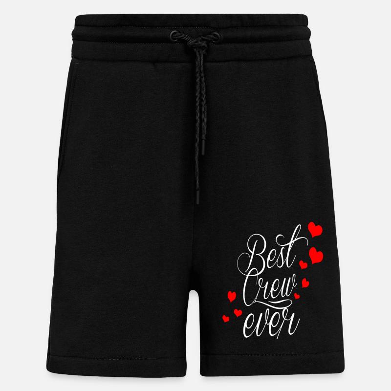 best crew ever! - Shorts - made by SPREAD - SOLID BLACK