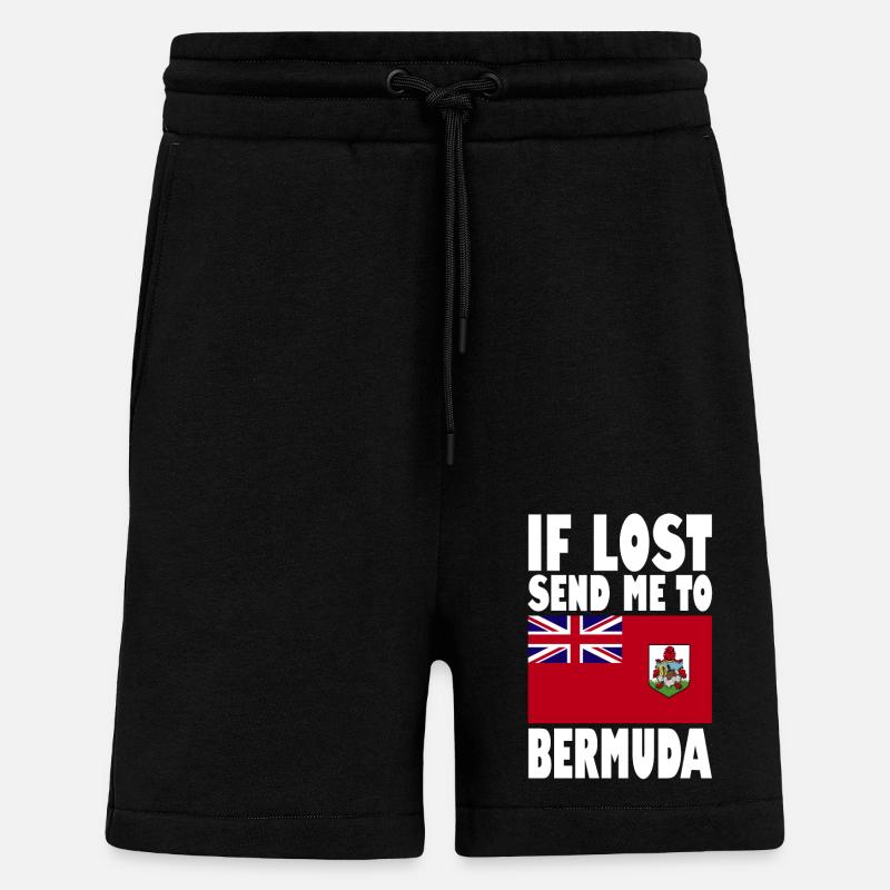 Drapeau des Bermudes - Short bio décontracté fabriqué en UE - SOLID BLACK
