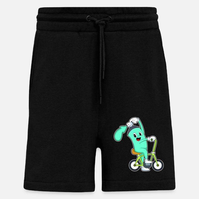 Bombe aérosol avec vélo - Short bio décontracté fabriqué en UE - SOLID BLACK
