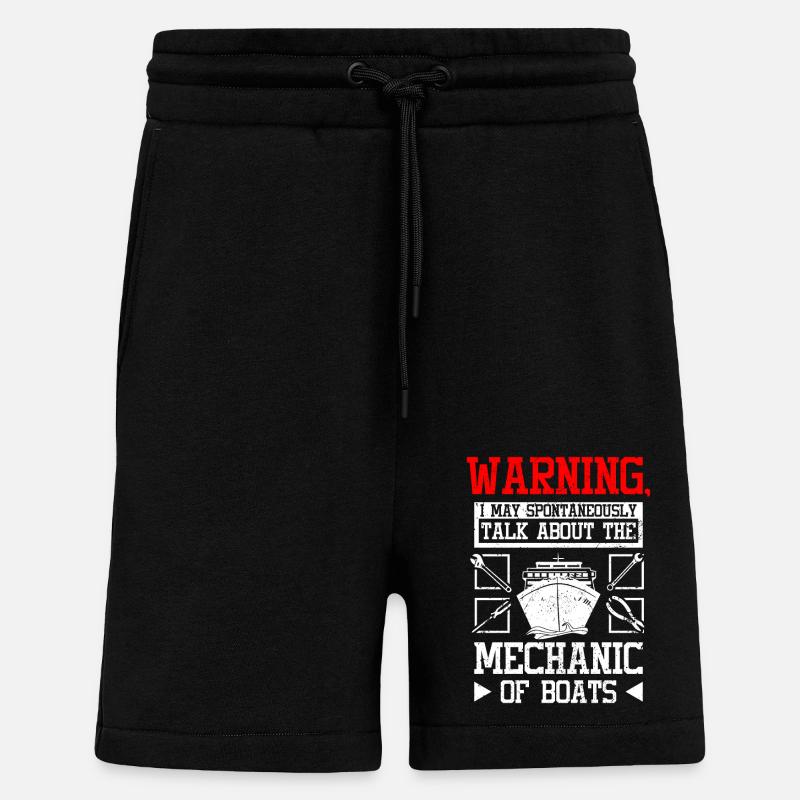 Talk about boat mecanic - Shorts - made by SPREAD - SOLID BLACK