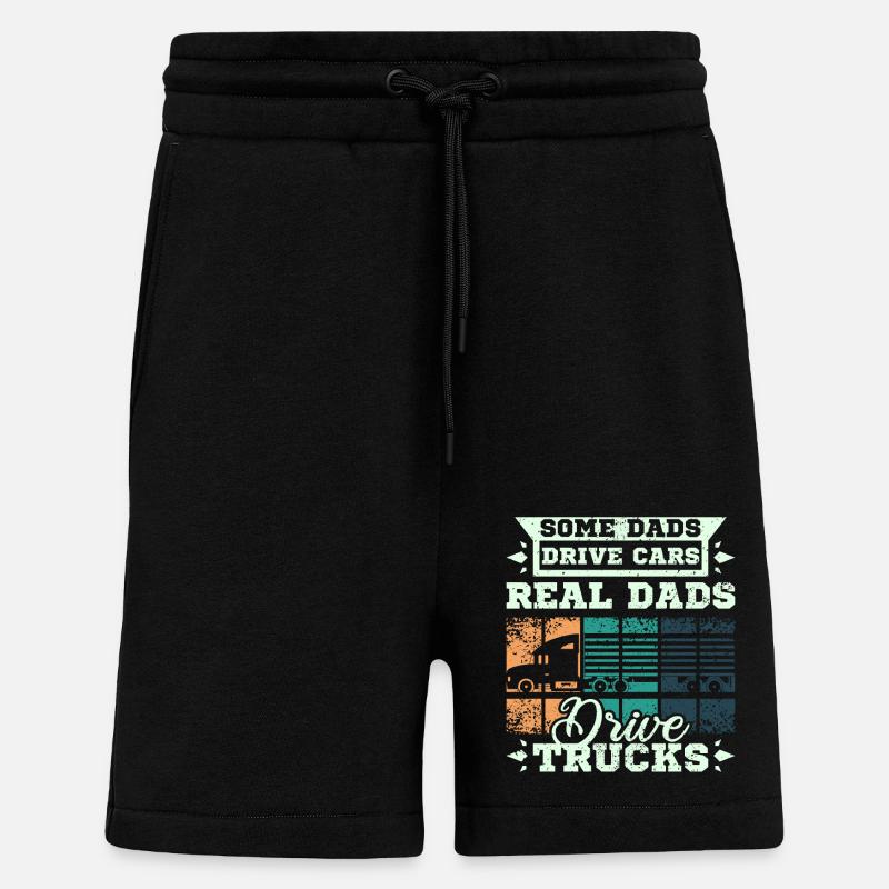 Dads drive trucks - Shorts - made by SPREAD - SOLID BLACK