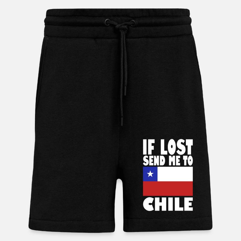 Chile Flag Saying - Shorts - made by SPREAD - SOLID BLACK