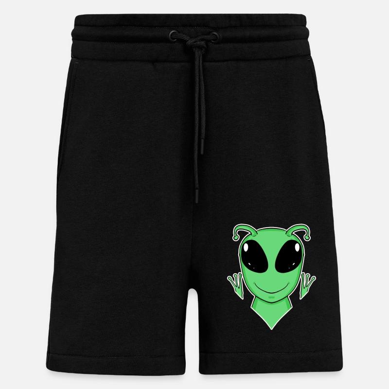 Alien Kopf - Shorts - made by SPREAD - SOLID BLACK