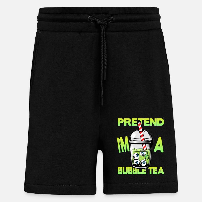 Pretend i'm a Bubble Tea - Shorts - made by SPREAD - SOLID BLACK