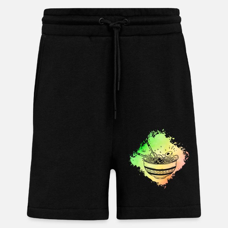 Ramen Retro - Shorts - made by SPREAD - SOLID BLACK