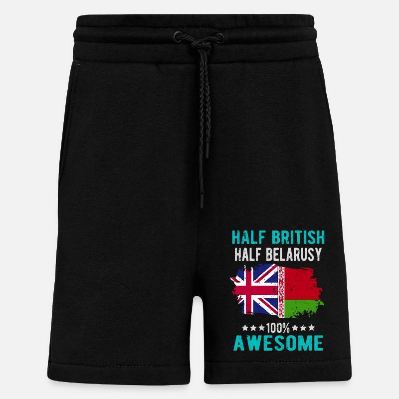Halb Brite Halb Belarusse - Shorts - made by SPREAD - SOLID BLACK