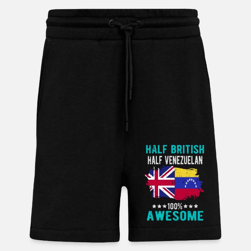 Halb Brite Halb Venezolaner - Shorts - made by SPREAD - SOLID BLACK