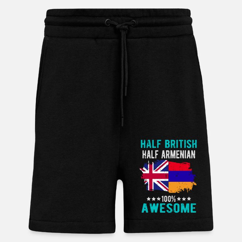Halb Brite Halb Armenier - Shorts - made by SPREAD - SOLID BLACK