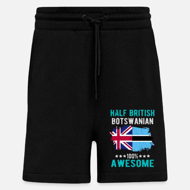 Halb Brite Halb Batswana - Shorts - made by SPREAD - SOLID BLACK