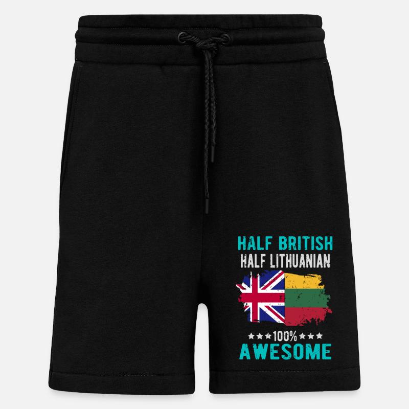 Halb Brite Halb Litauer - Shorts - made by SPREAD - SOLID BLACK