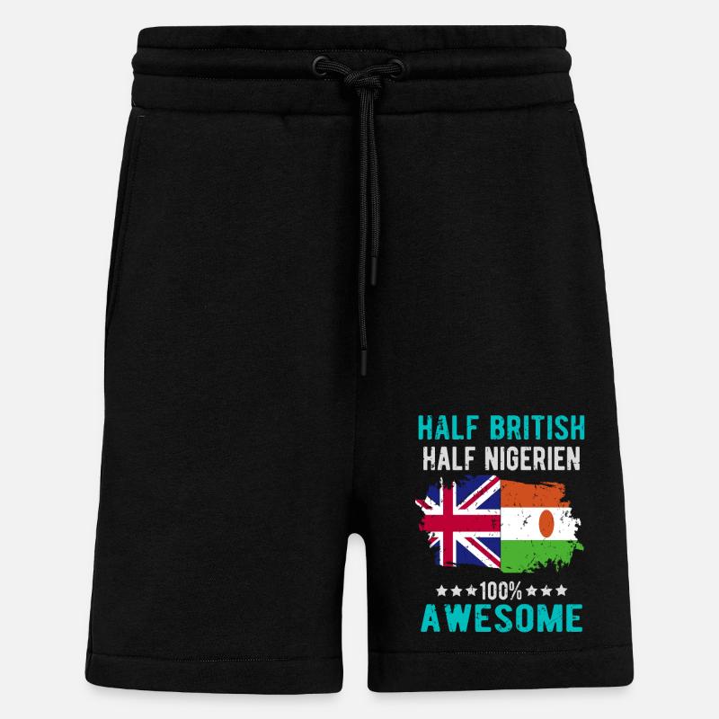 Halb Brite Halb Nigrer - Shorts - made by SPREAD - SOLID BLACK