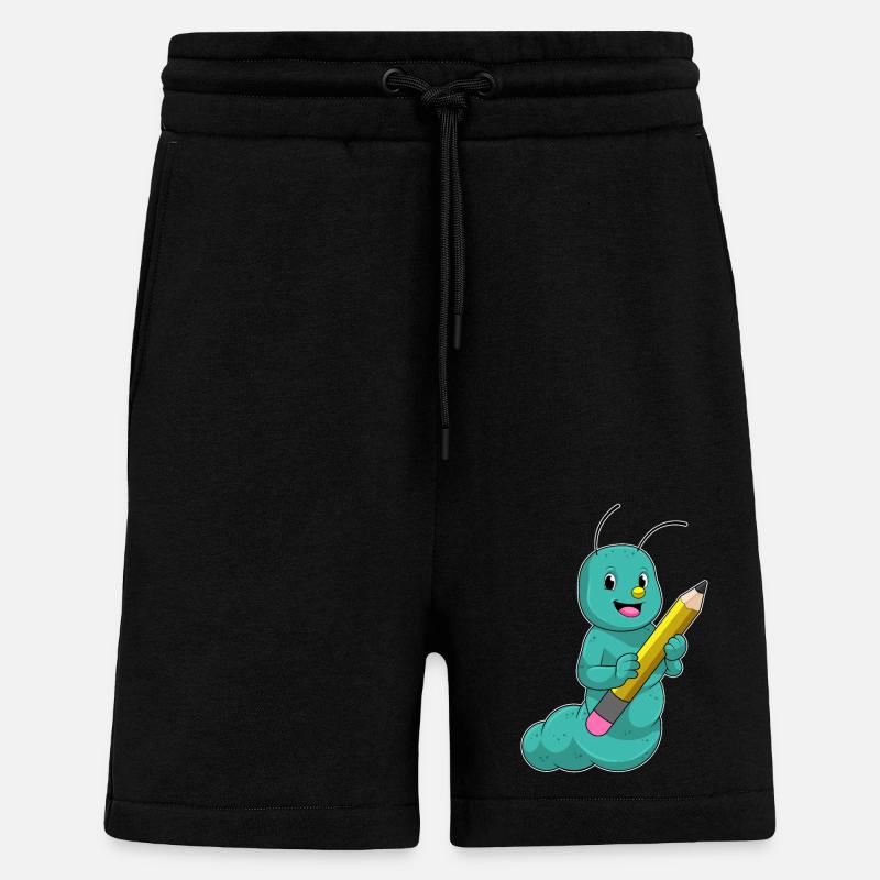 Chenille au crayon - Short bio décontracté fabriqué en UE - SOLID BLACK