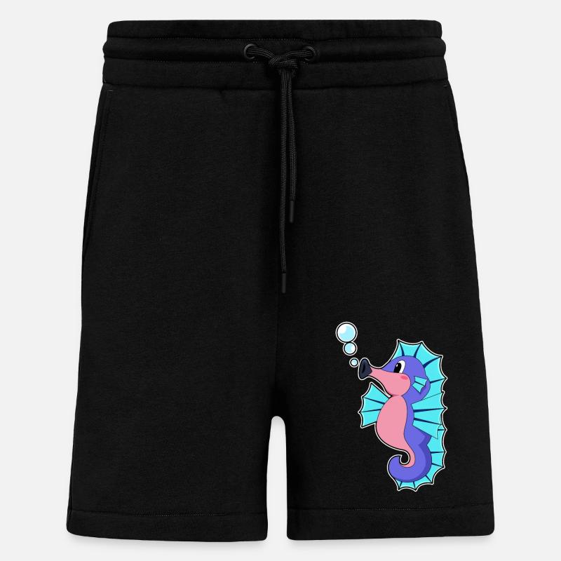 Hippocampe - Short bio décontracté fabriqué en UE - SOLID BLACK