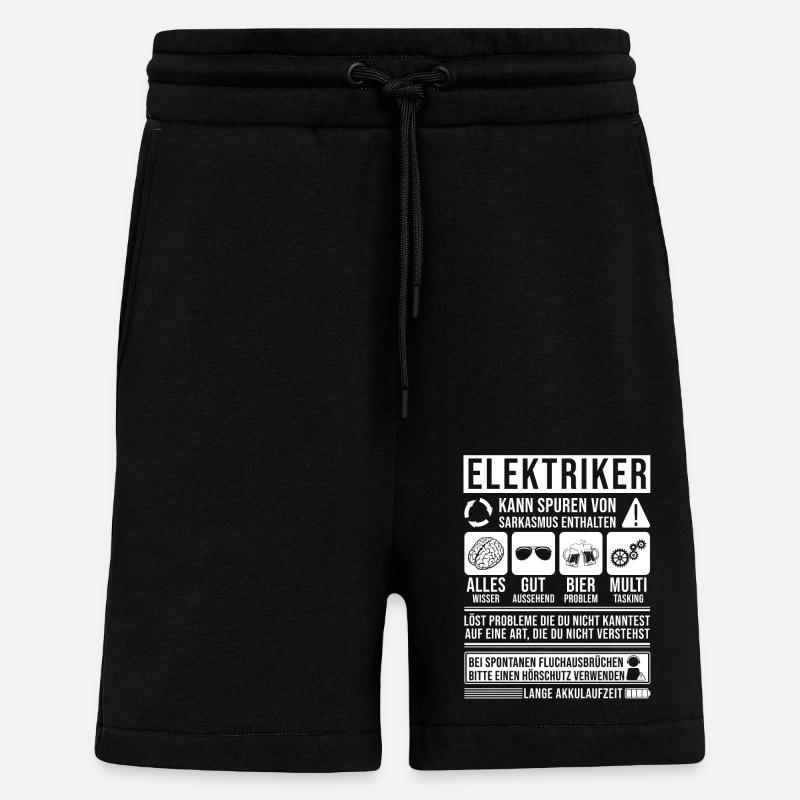 Elektriker Spruch lustig - Shorts - made by SPREAD - SOLID BLACK