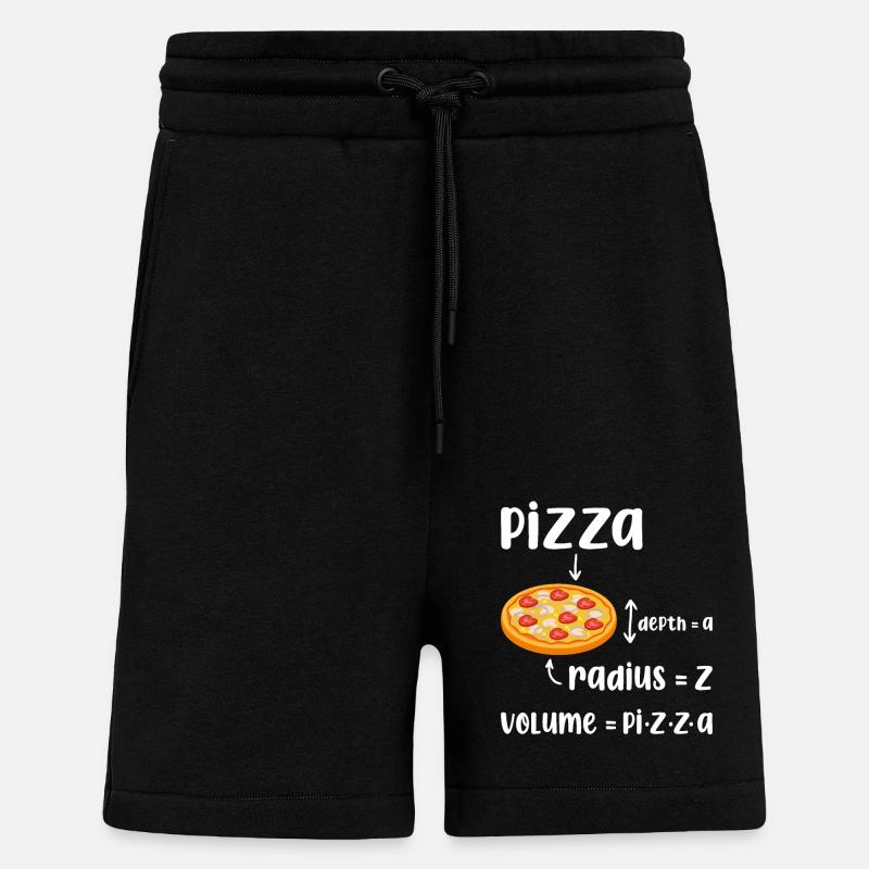 Volume Drôle De Pizza - Short bio décontracté fabriqué en UE - SOLID BLACK