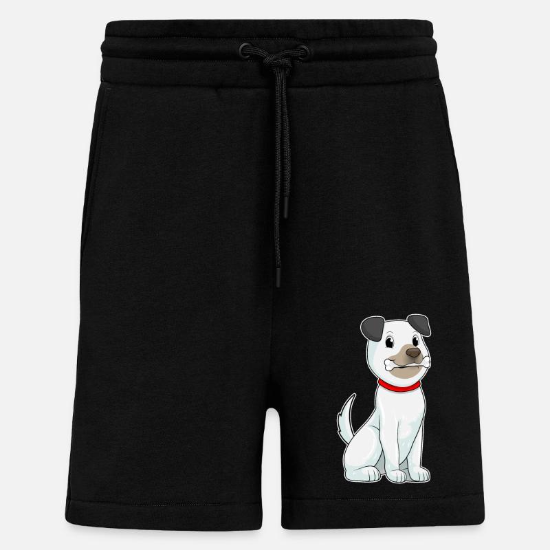 Dog with bones - Shorts - made by SPREAD - SOLID BLACK