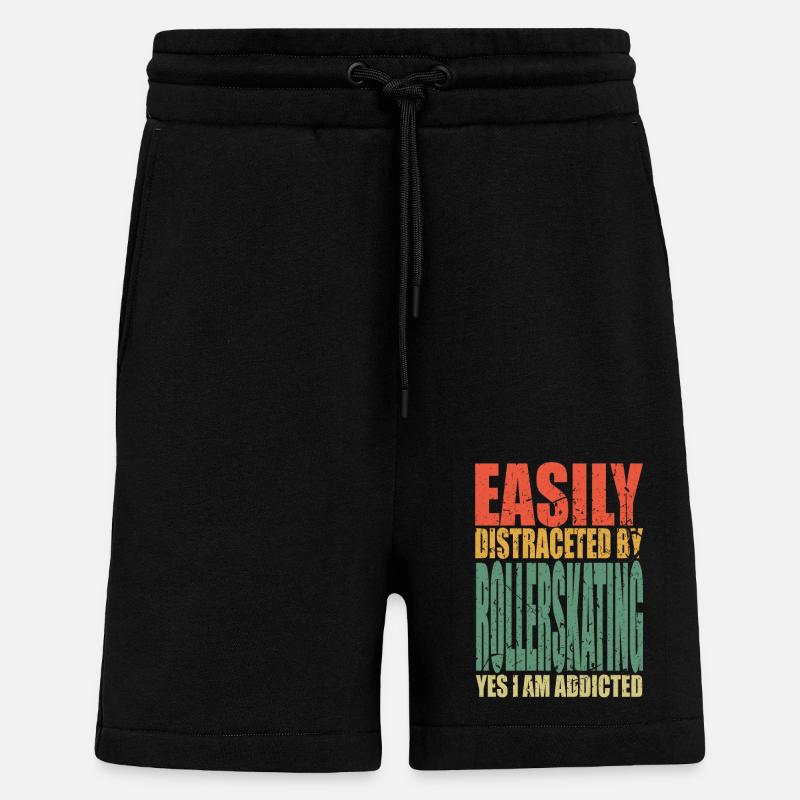Rollerskating saying funny - Shorts - made by SPREAD - SOLID BLACK