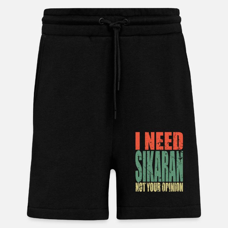 Sikaran saying funny - Shorts - made by SPREAD - SOLID BLACK