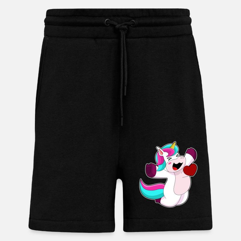 Einhorn mit Herz - Shorts - made by SPREAD - SOLID BLACK