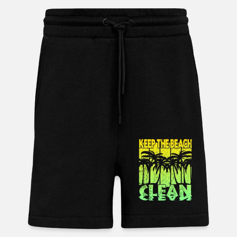 Keep the Beach clean - Shorts - made by SPREAD - SOLID BLACK