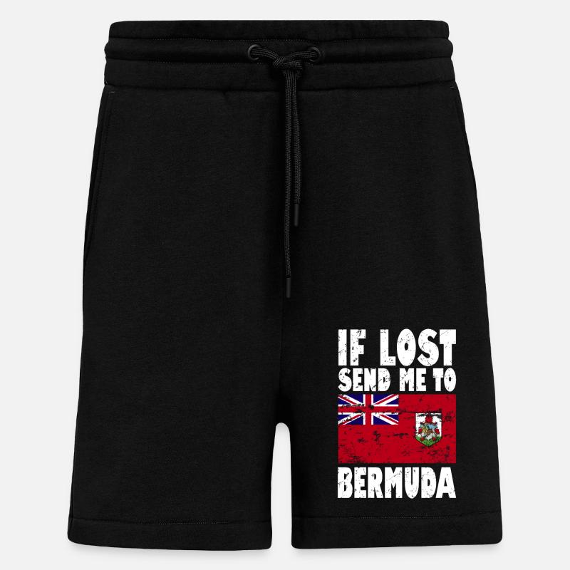 Bermuda Flag Saying - Shorts - made by SPREAD - SOLID BLACK