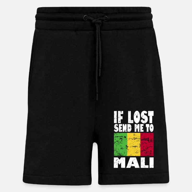 Mali Flagge Spruch - Shorts - made by SPREAD - SOLID BLACK