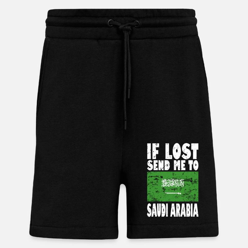 Saudi Arabien Flagge Spruch - Shorts - made by SPREAD - SOLID BLACK