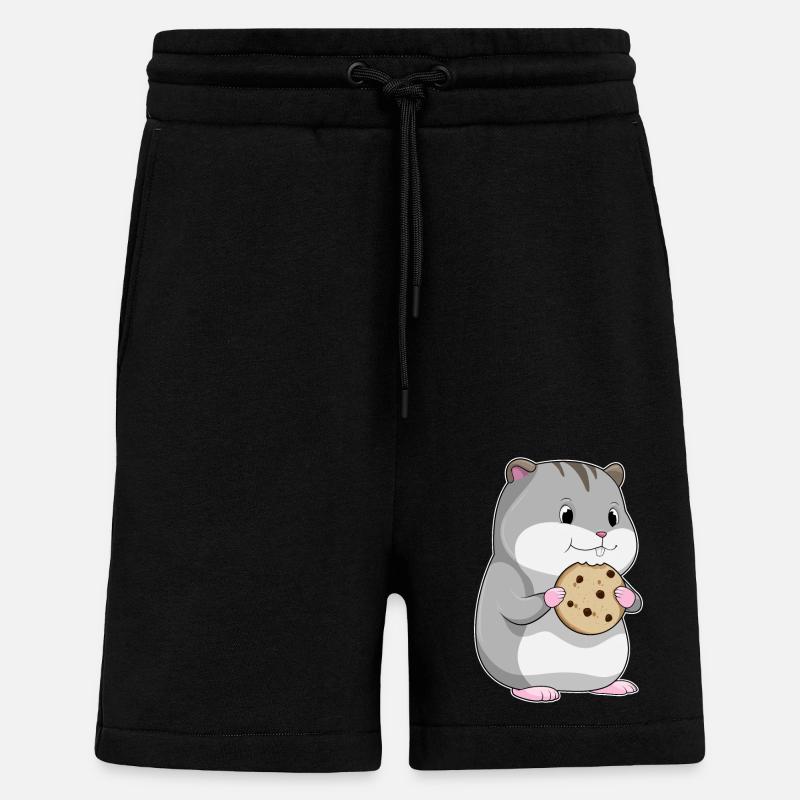 Hamster mit Keks - Shorts - made by SPREAD - SOLID BLACK