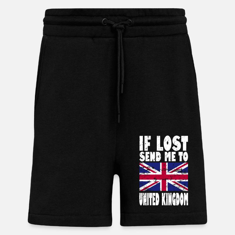 UK Flag Slogan - Shorts - made by SPREAD - SOLID BLACK