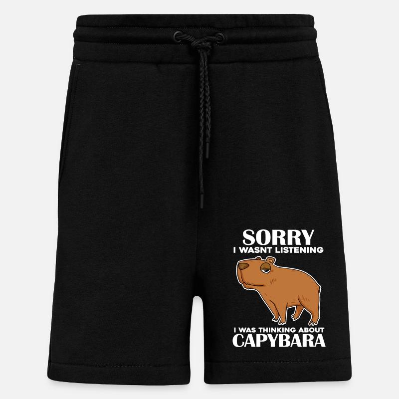 Capybara Capybara Gift - Shorts - made by SPREAD - SOLID BLACK