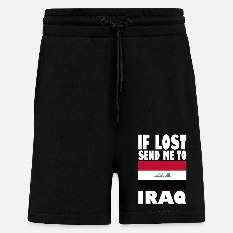 Irak Flagge Spruch - Shorts - made by SPREAD - SOLID BLACK